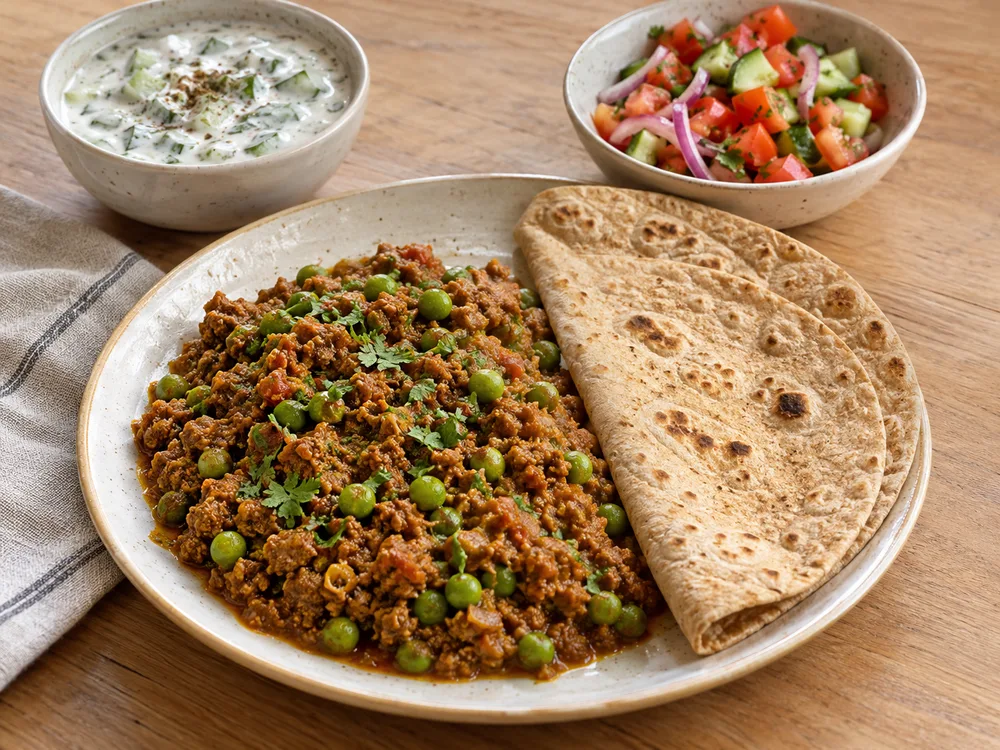 Lamb keema matar (lean lamb mince with peas)
